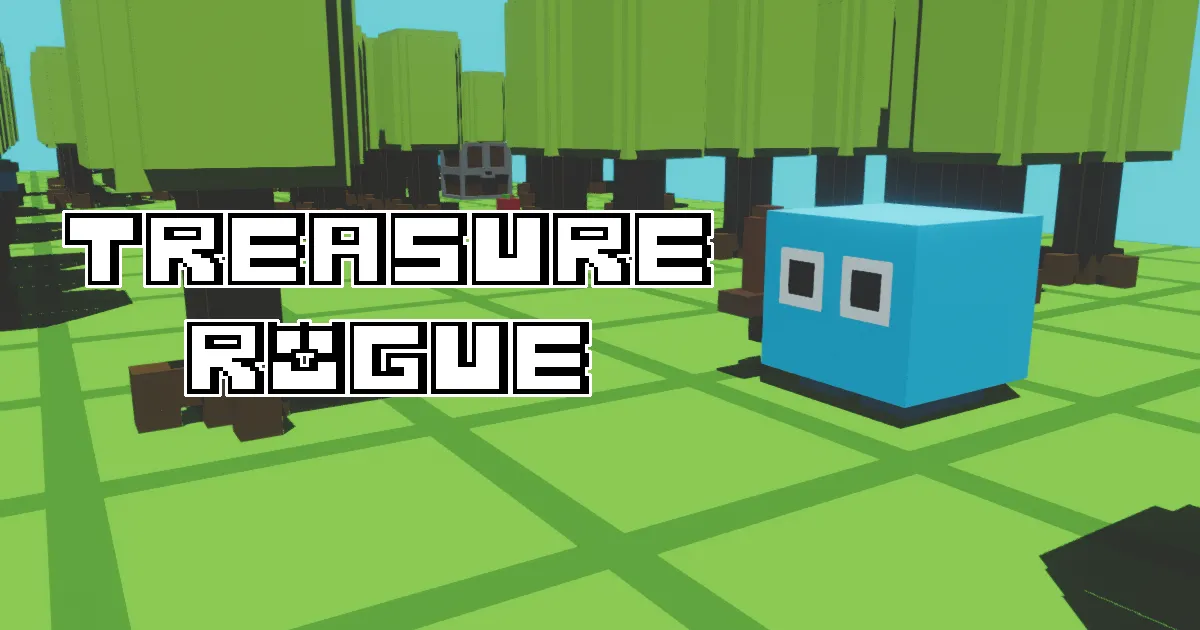 顯示 Treasure Rogue 標題標誌與主角的主視覺