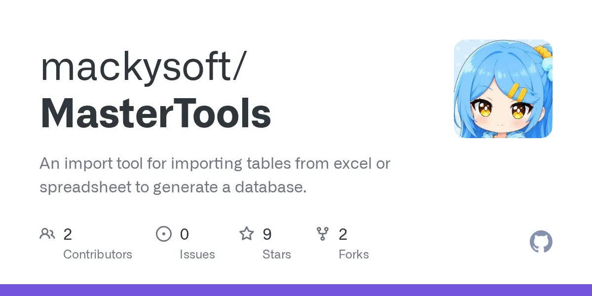mackysoft/MasterTools のリポジトリサムネイル
