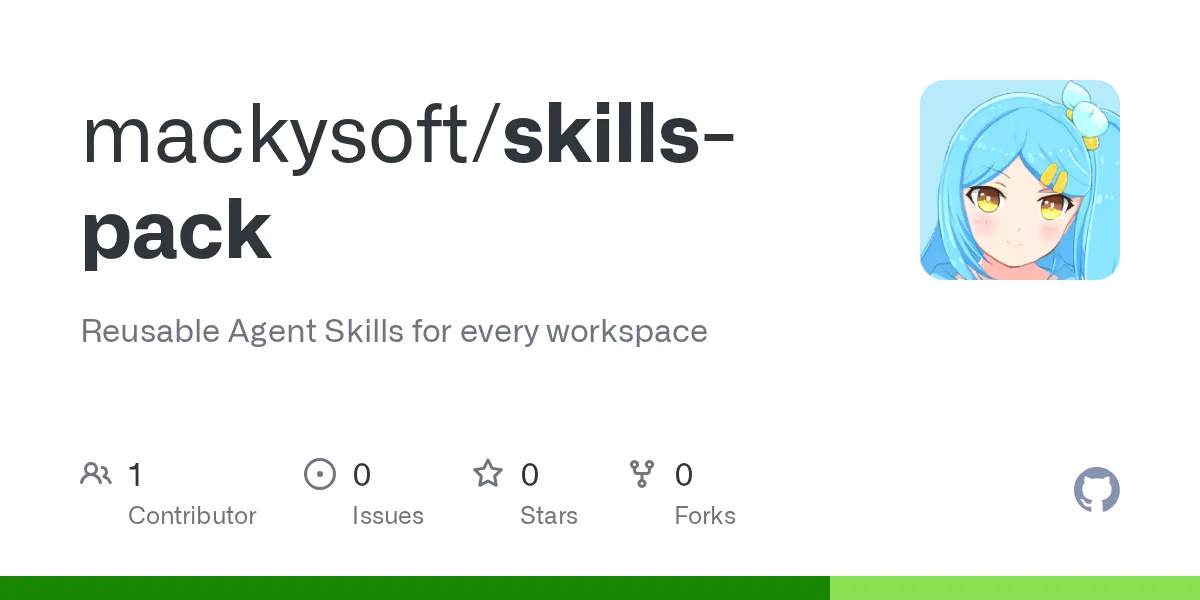 mackysoft/skills-pack のリポジトリサムネイル