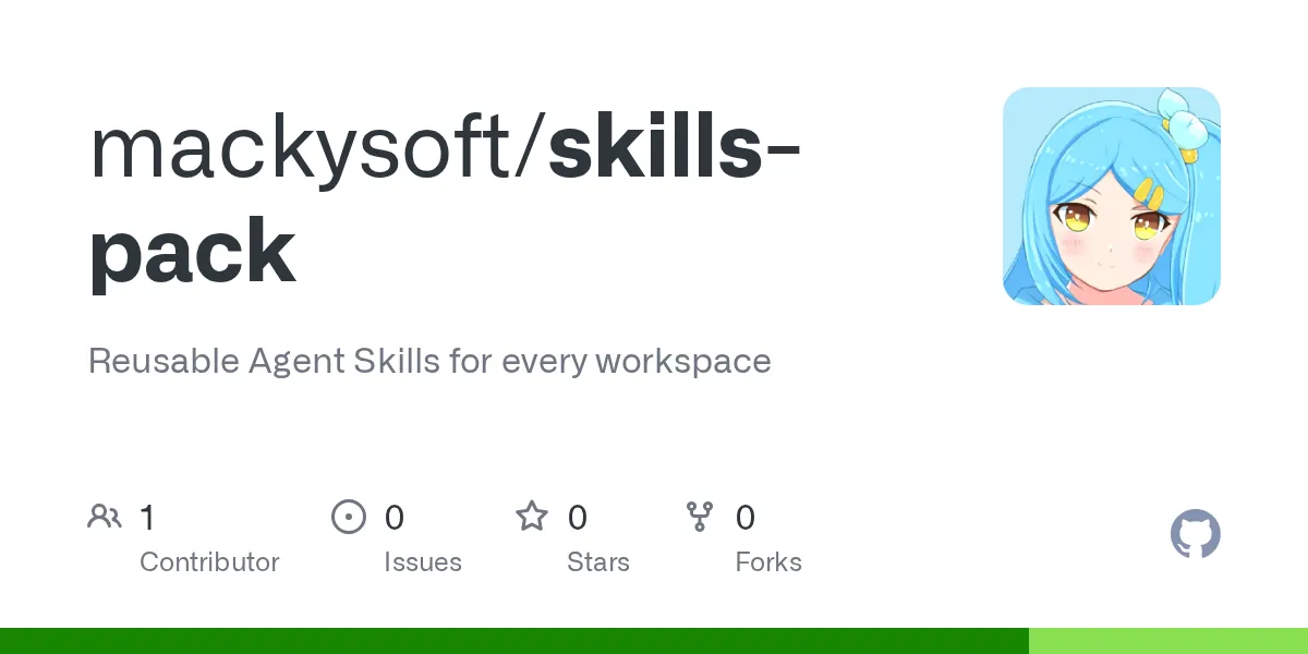 mackysoft/skills-pack のリポジトリサムネイル